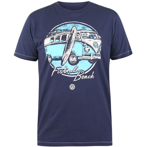 D555 Winterton Official VW Camper Van Printed T-Shirt Navy